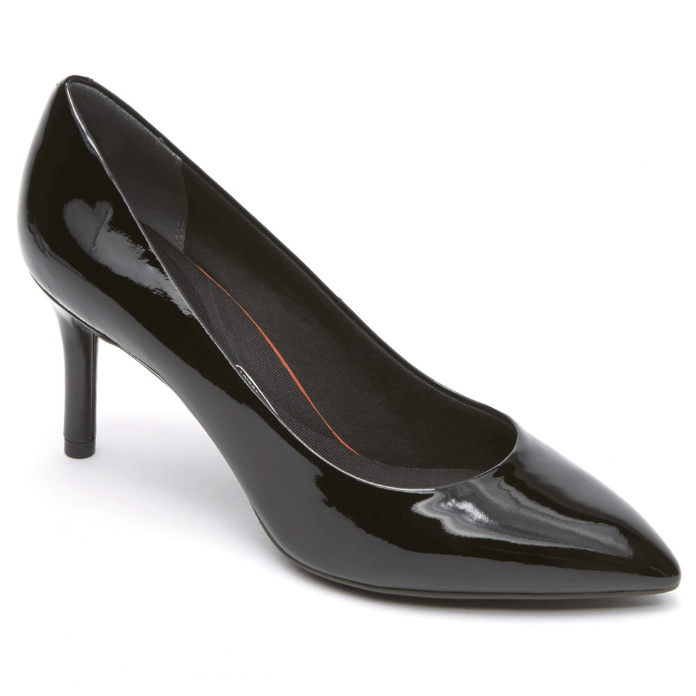 Zapatos De Tacones Rockport Mujer Mexico - Total Motion 75Mm Pointed Toe Negros - CDPUJ3982